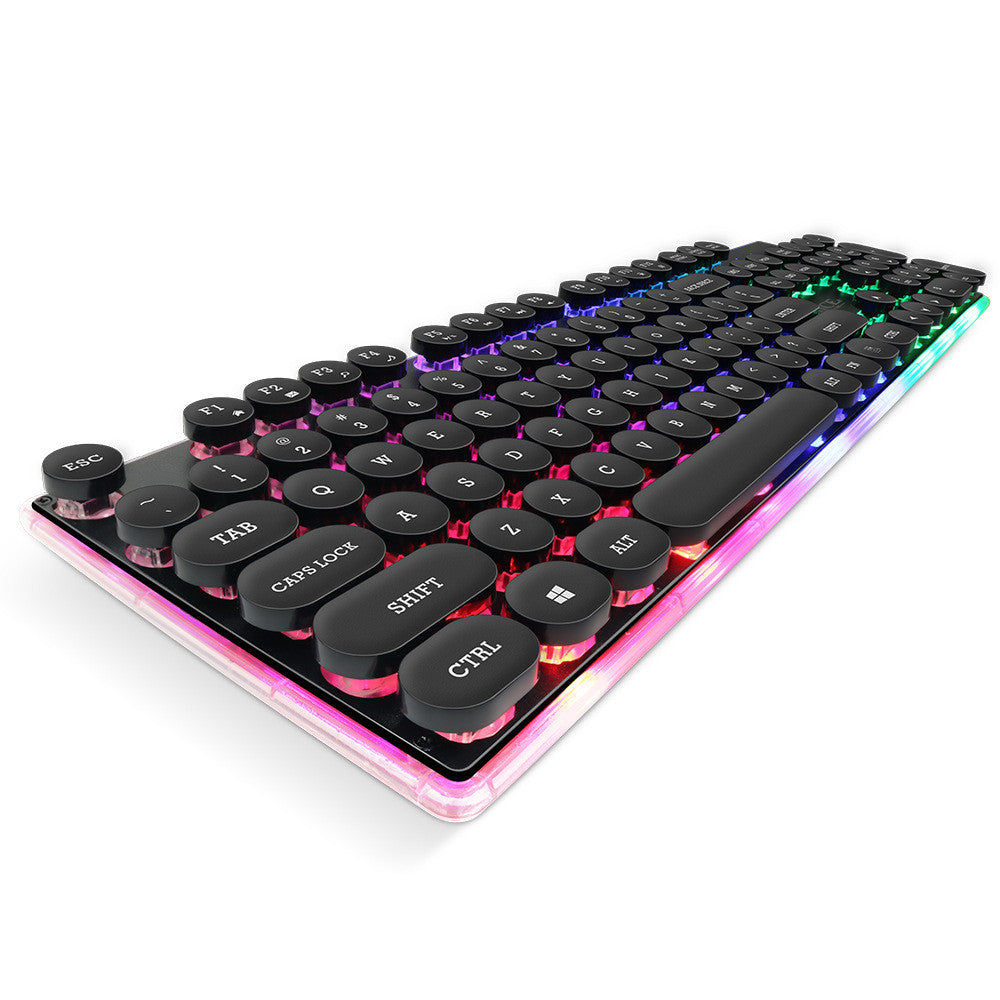 Manipulateur de bureau Feel Floating Round Cap Gaming Lumineux jeu clavier