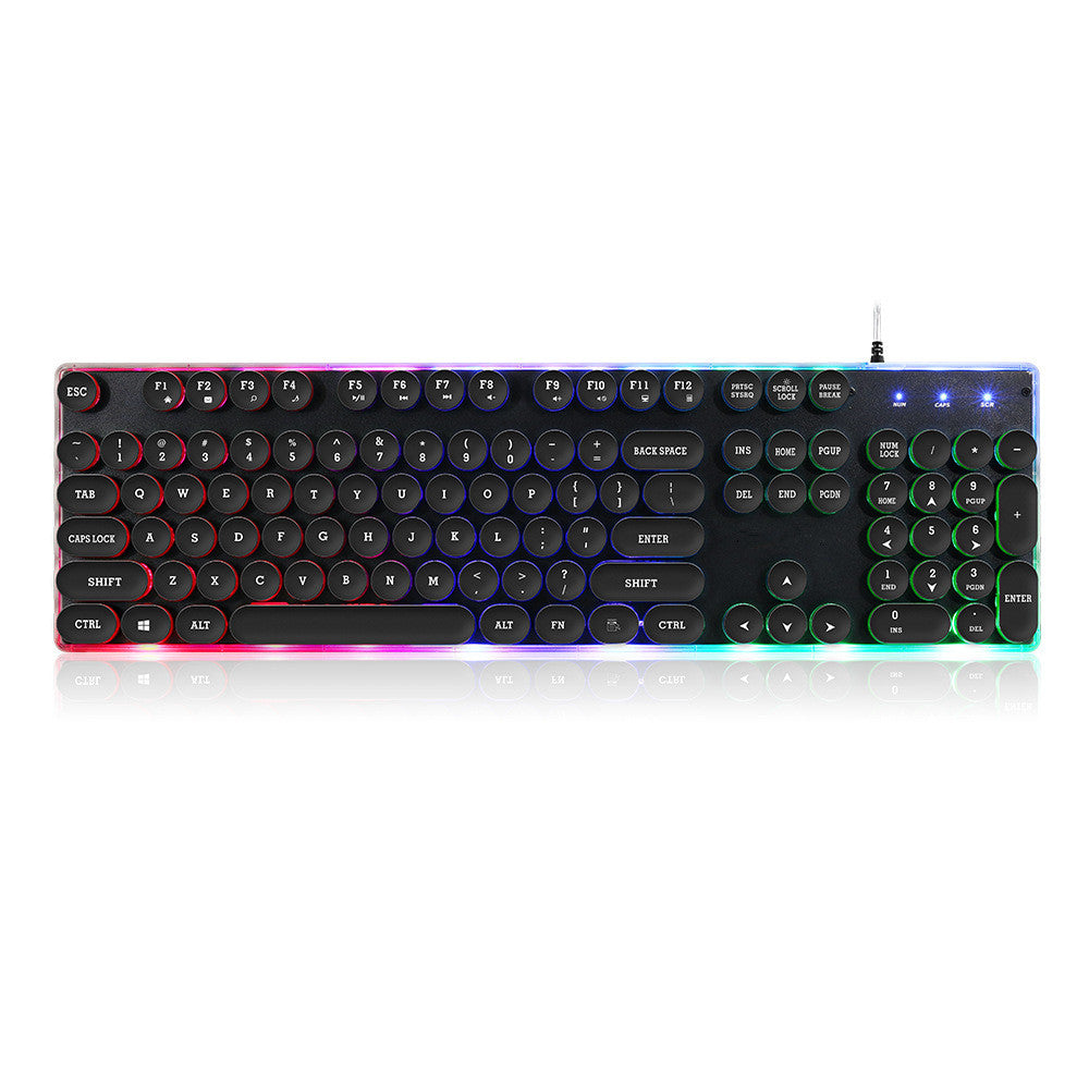 Manipulateur de bureau Feel Floating Round Cap Gaming Lumineux jeu clavier