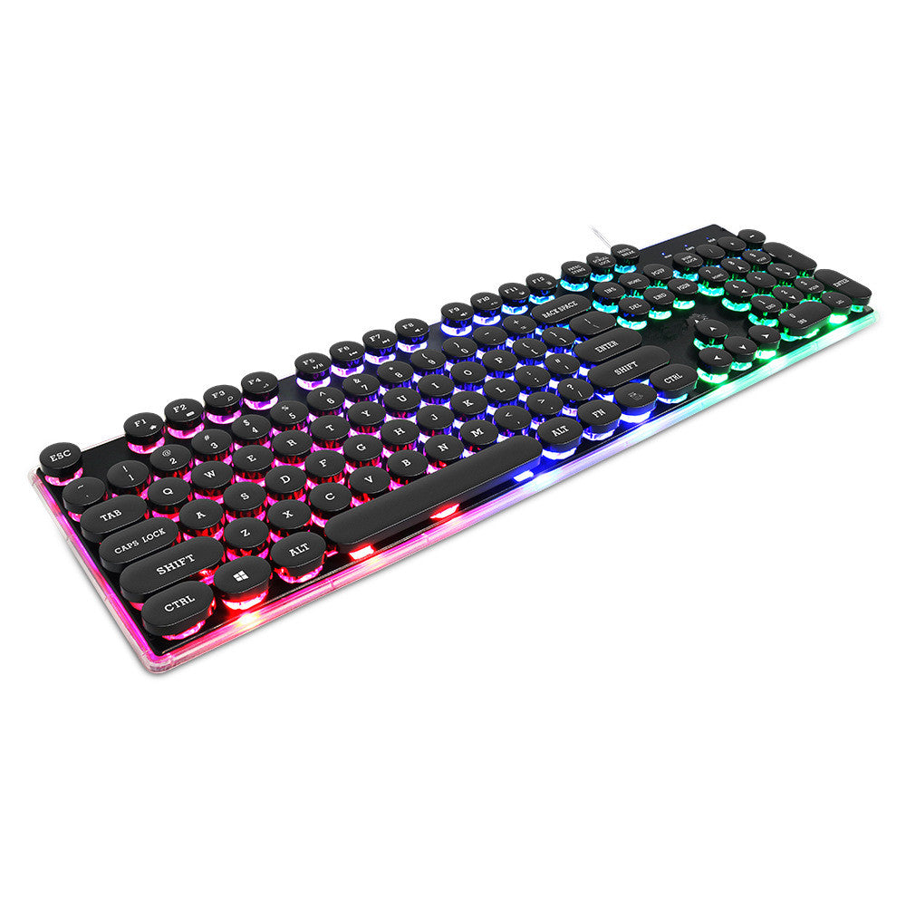 Manipulateur de bureau Feel Floating Round Cap Gaming Lumineux jeu clavier