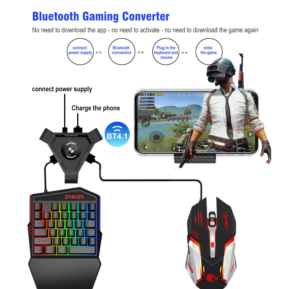 Colorful Compact One-Handed Gaming Keyboard