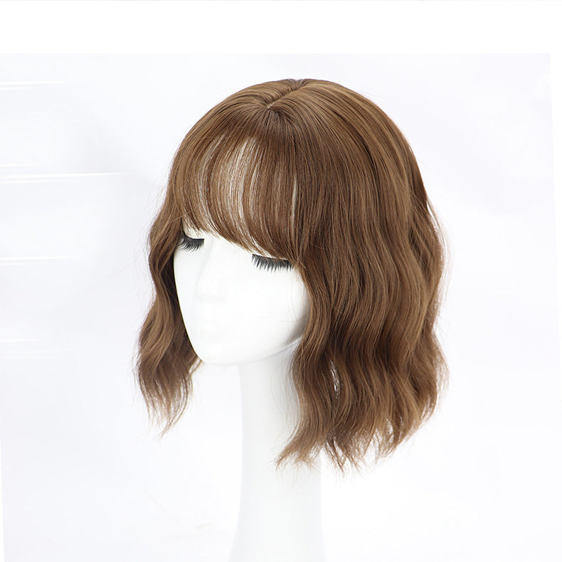 Net rouge complet coiffure style maïs Perm cheveux bouclés court