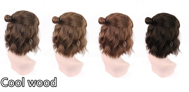 Net rouge complet coiffure style maïs Perm cheveux bouclés court