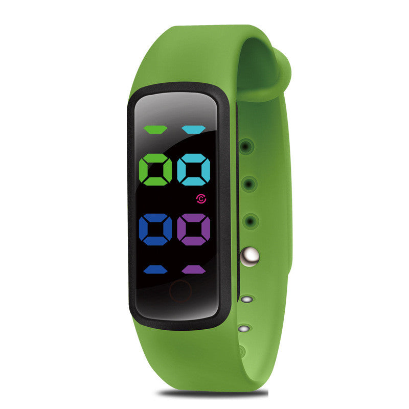 Affichage à trois couleurs Led Main imperméable Musique Couleur Lumière Smart Rappel Bracelet enfant