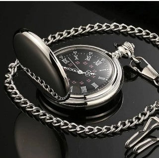 Montre de poche en quartz léger rétro double-côté