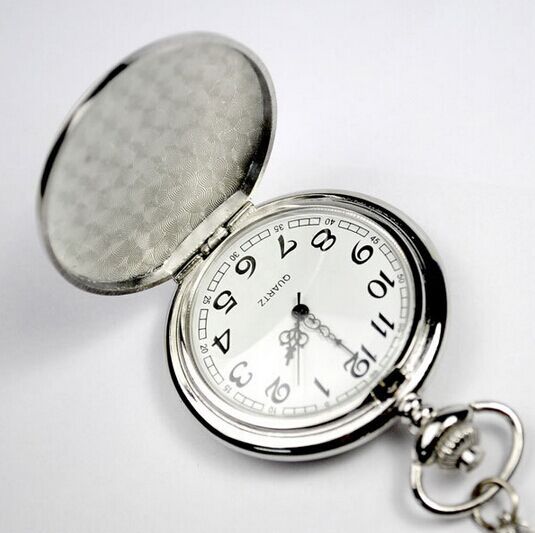 Montre de poche en quartz léger rétro double-côté