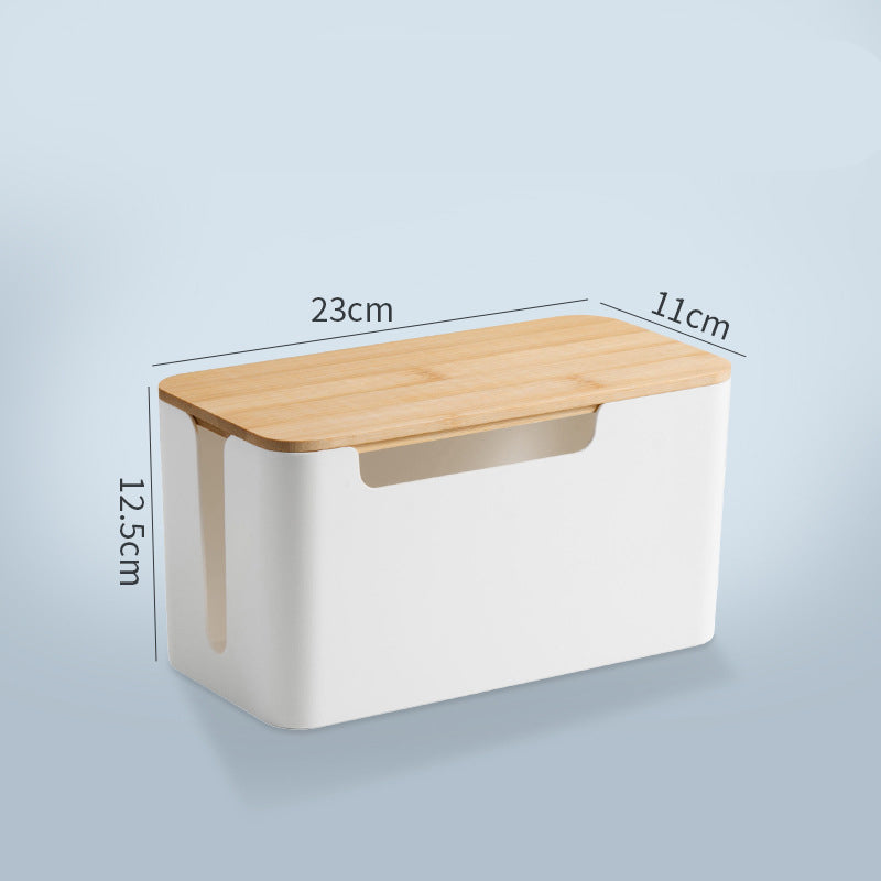 Boîte de stockage de câble de données de fil Chargeur de bande de puissance Socket Power Strip Câble Organisateur Bureau