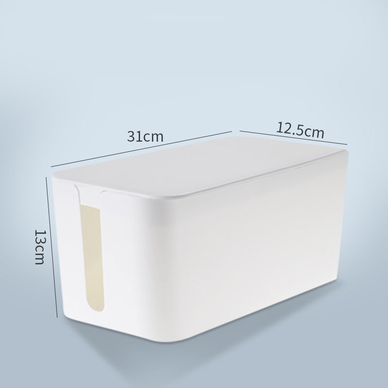 Boîte de stockage de câble de données de fil Chargeur de bande de puissance Socket Power Strip Câble Organisateur Bureau