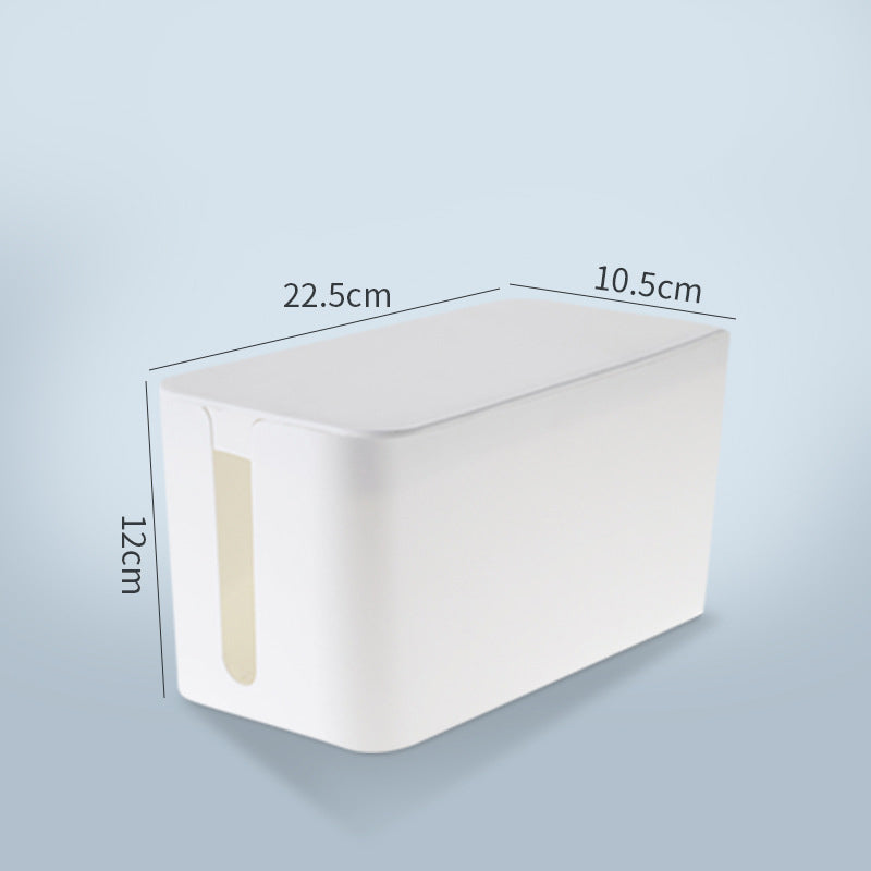 Boîte de stockage de câble de données de fil Chargeur de bande de puissance Socket Power Strip Câble Organisateur Bureau