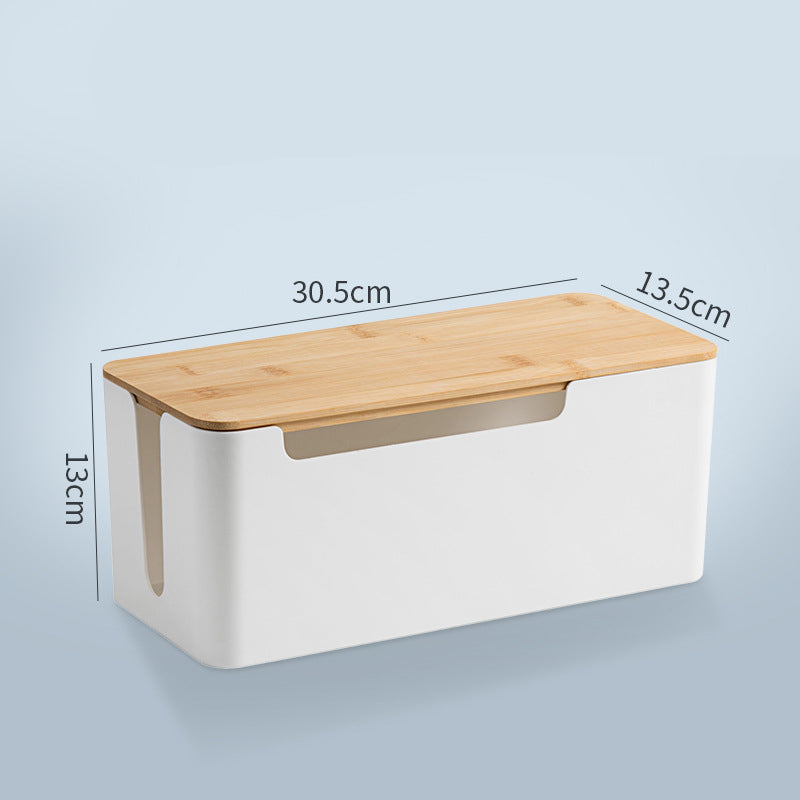 Boîte de stockage de câble de données de fil Chargeur de bande de puissance Socket Power Strip Câble Organisateur Bureau
