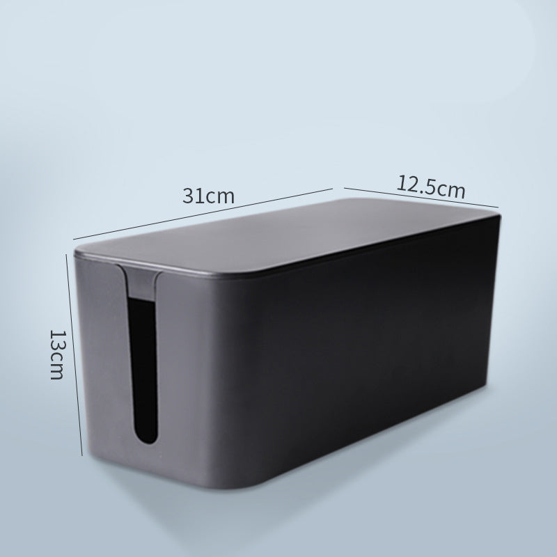 Boîte de stockage de câble de données de fil Chargeur de bande de puissance Socket Power Strip Câble Organisateur Bureau