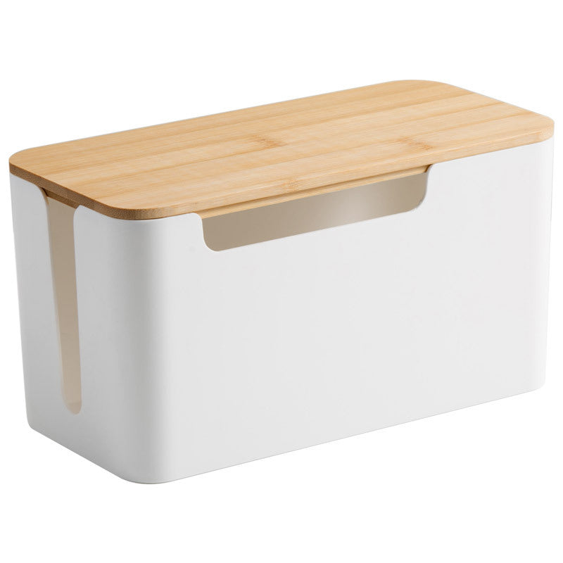Boîte de stockage de câble de données de fil Chargeur de bande de puissance Socket Power Strip Câble Organisateur Bureau