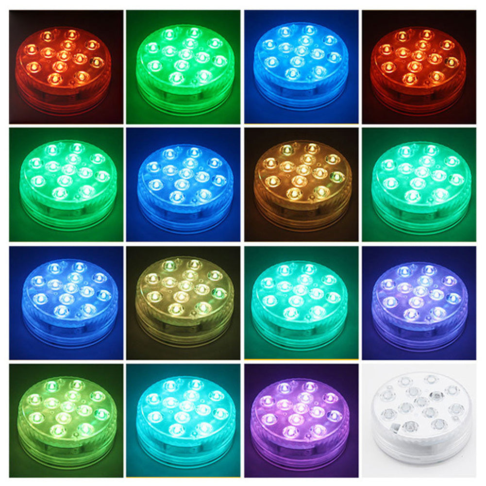 13 LED lumière submersible pour piscine Fontaine de jardin salle de bains IP68 imperméable