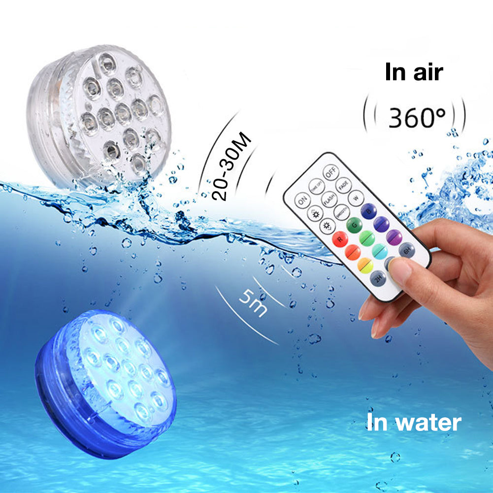 13 LED lumière submersible pour piscine Fontaine de jardin salle de bains IP68 imperméable