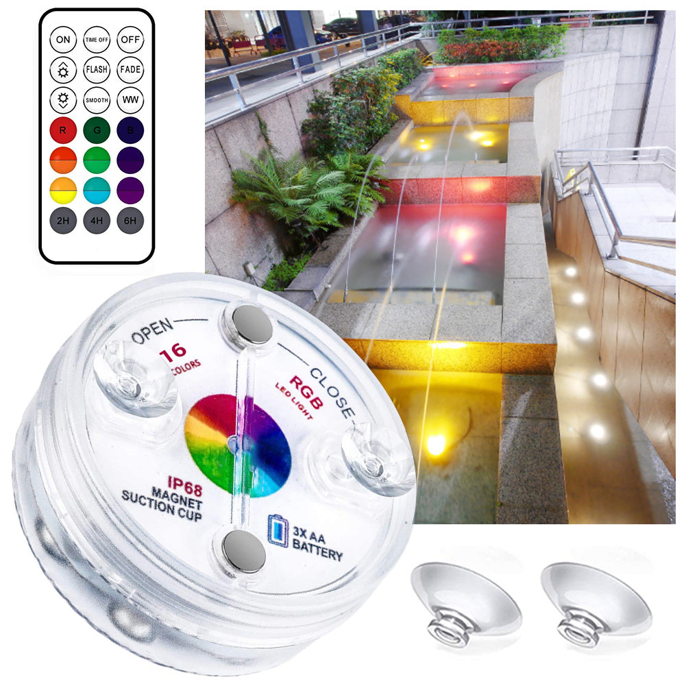 13 LED lumière submersible pour piscine Fontaine de jardin salle de bains IP68 imperméable