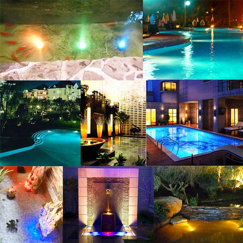 13 LED lumière submersible pour piscine Fontaine de jardin salle de bains IP68 imperméable