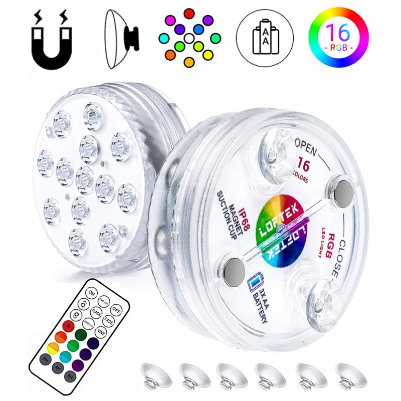 13 LED lumière submersible pour piscine Fontaine de jardin salle de bains IP68 imperméable