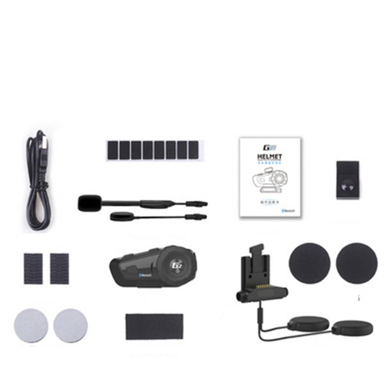 Multifonctionnel moto Bluetooth intercom casque