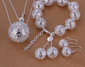 Bijoux exquis Bijoux plaqué argent Bijoux pendentif à boule en trois dimensions