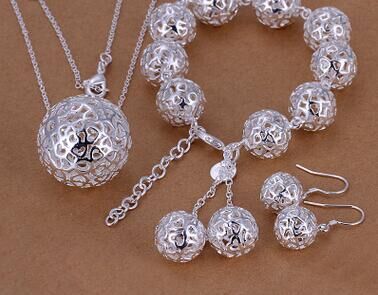 Bijoux exquis Bijoux plaqué argent Bijoux pendentif à boule en trois dimensions