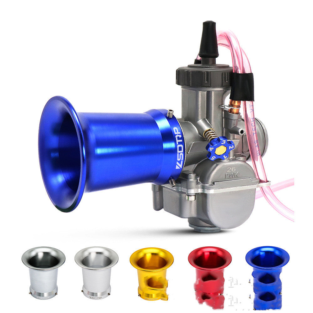 Moto KOSO PWK28 34mm PE Filtre à air carburateur Long Horn Entrée d'air 50 55mm coupe à vent