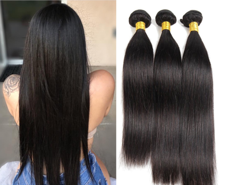 Teinture de cheveux noir synthétique cheveux droits