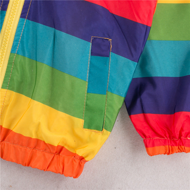 Veste Rainbow Zipper Veste à capuche pour enfants
