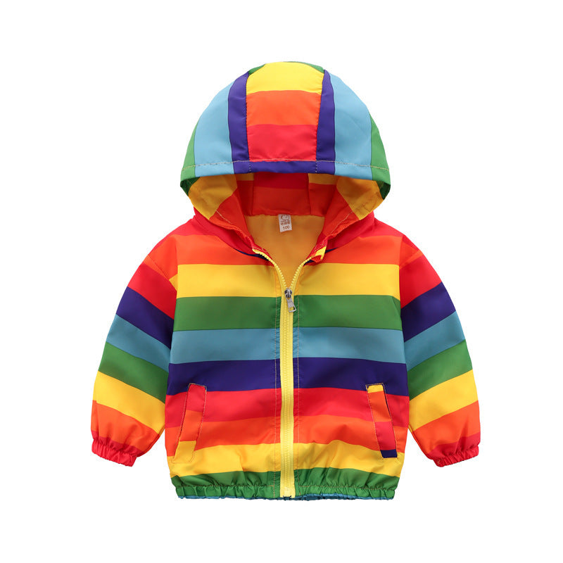 Veste Rainbow Zipper Veste à capuche pour enfants