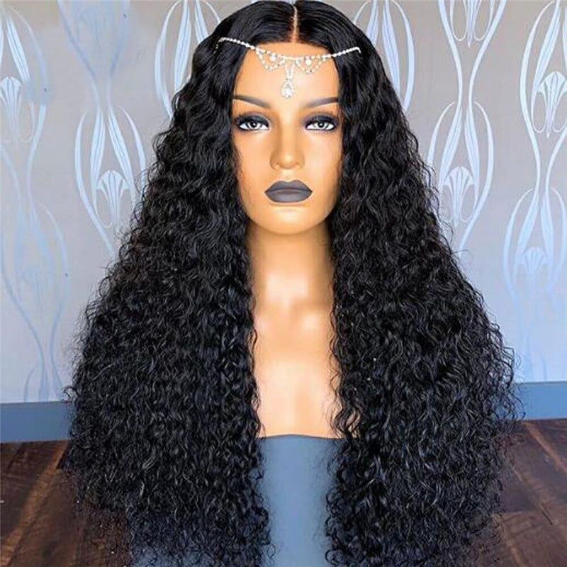 Wig Ladies Mid-long Curly Hair Enveloppé à la main Petits Curls