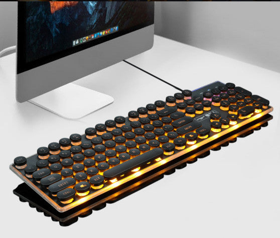 Precursor Gx60 Punk Manipulator Feel Glowing Retro Computer Gaming USB Wired Chicken Keyb