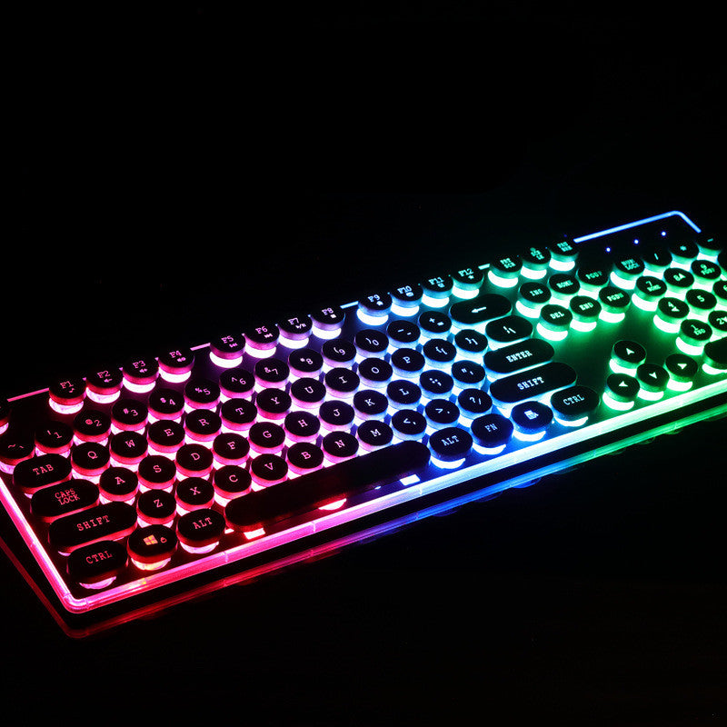Precursor Gx60 Punk Manipulator Feel Glowing Retro Computer Gaming USB Wired Chicken Keyb