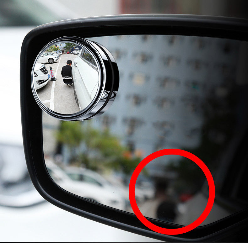 Rétroviseur miroir voiture petit rond miroir 360 degrés réglable aveugle Spot miroir miroir Auxi