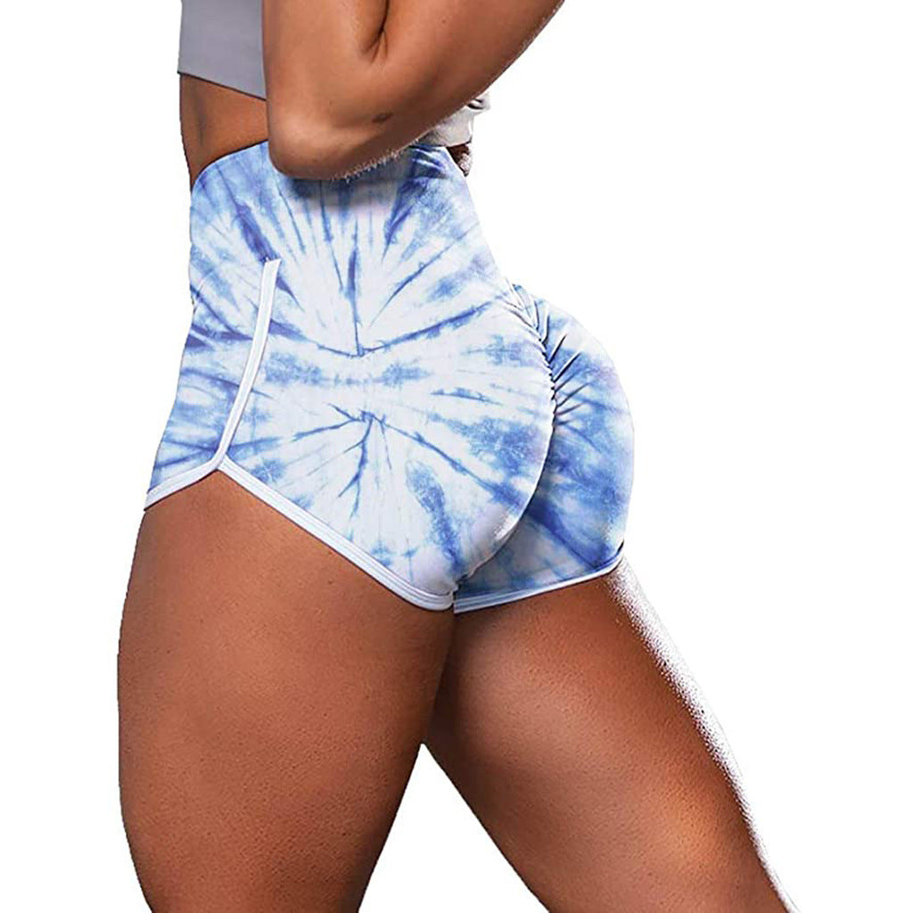 Femmes Camouflage Tie-Dye Imprimer Hip-Up Fitness Shorts occasionnels