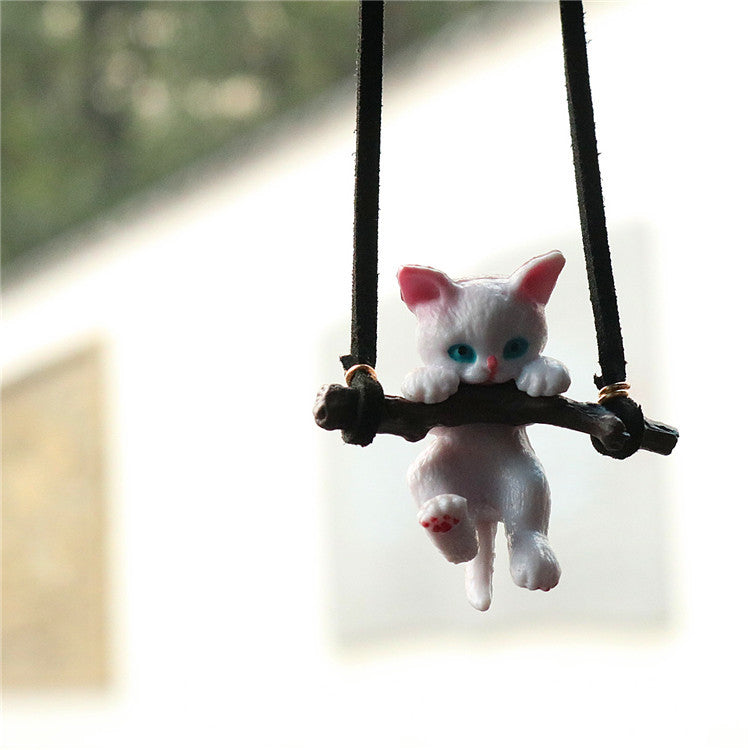 Voiture Ornements Branche créative mignon Cat Vue arrière Pendentif miroir