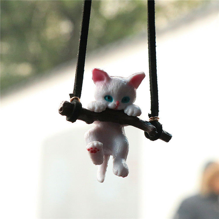 Voiture Ornements Branche créative mignon Cat Vue arrière Pendentif miroir