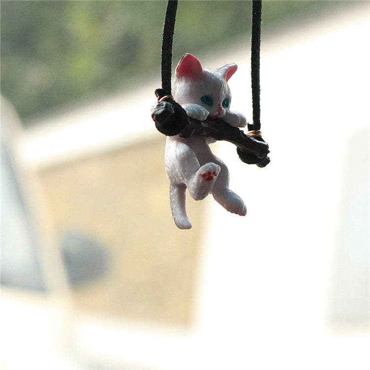 Voiture Ornements Branche créative mignon Cat Vue arrière Pendentif miroir