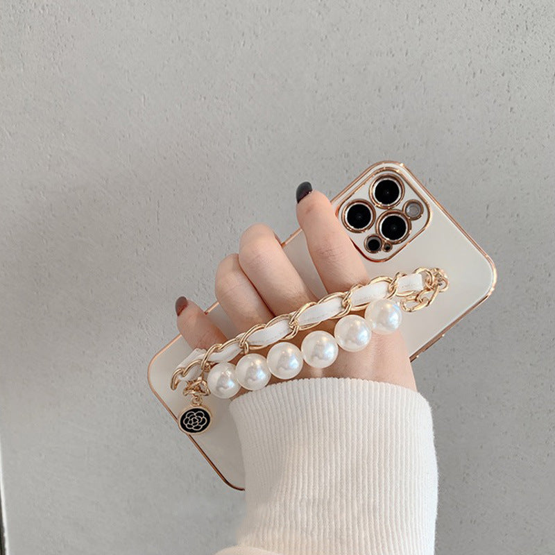 Coque pour téléphone portable pour mettre le bracelet fine trou Pearl