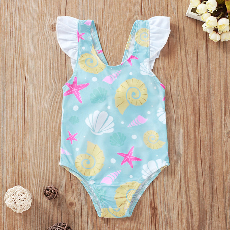 Maillot de bain à arc imprimé Shell