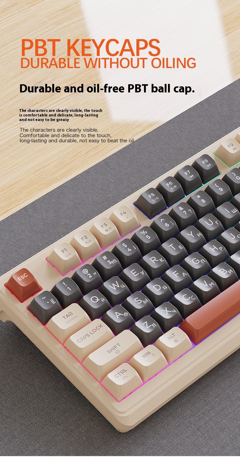 Wireless Dual-Mode Bluetooth Russian Keyboard Display