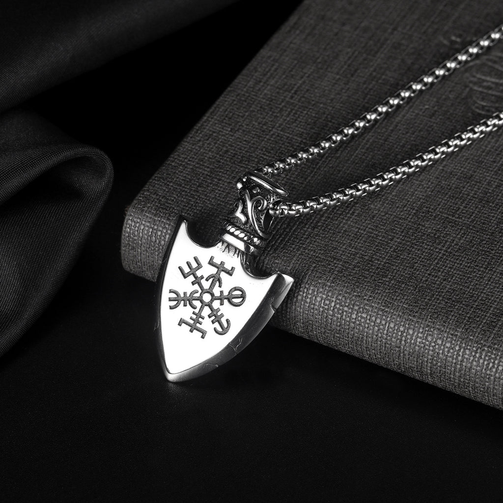 Pendentif européen et américain en acier inoxydable rétro pour hommes