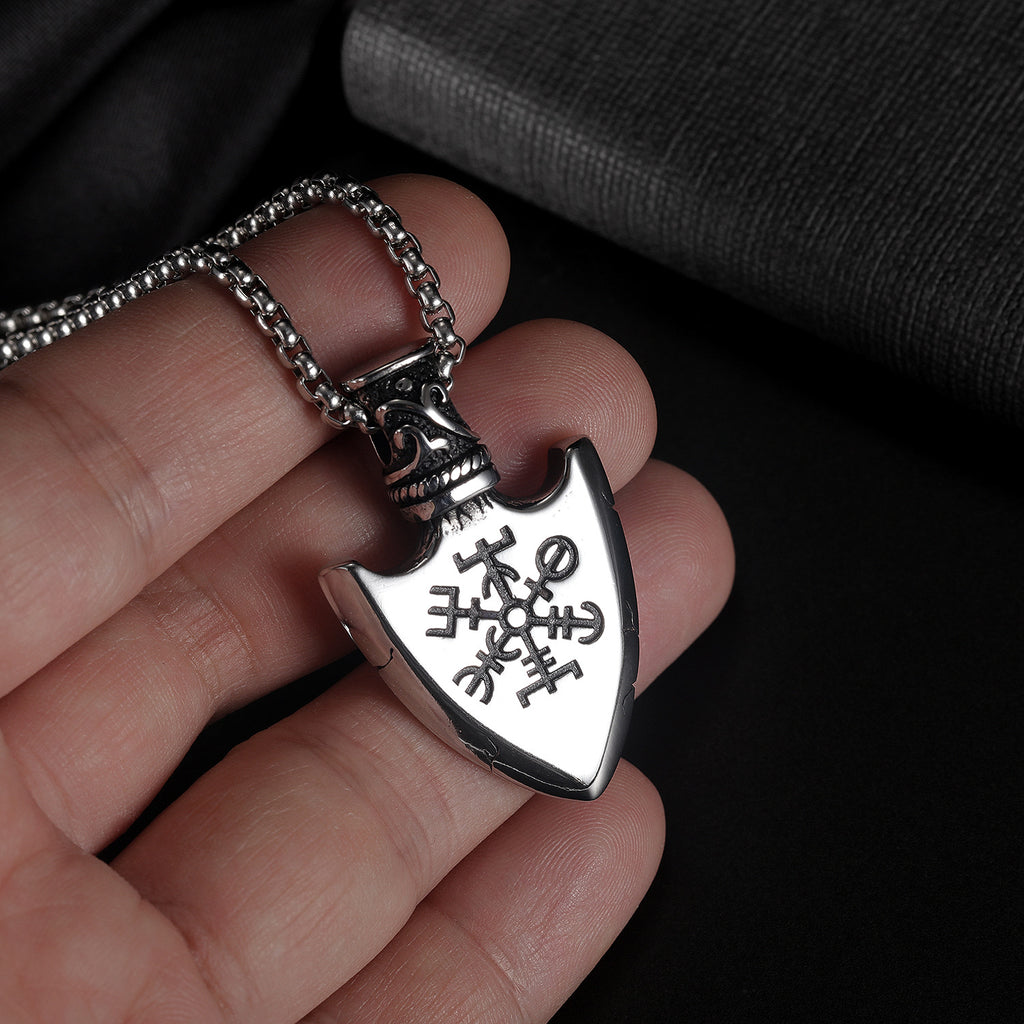 Pendentif européen et américain en acier inoxydable rétro pour hommes