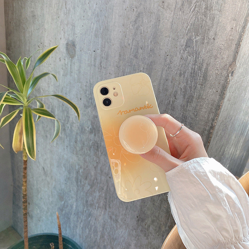 Fleur dégradée jaune pour boîtier de téléphone mobile