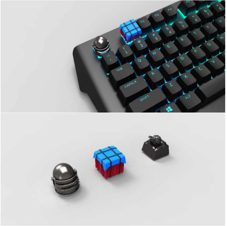 Clavier mécanique personnalisé simple ESC Keycap 104 Couleur clé ABS Metal Chicken Game Ke