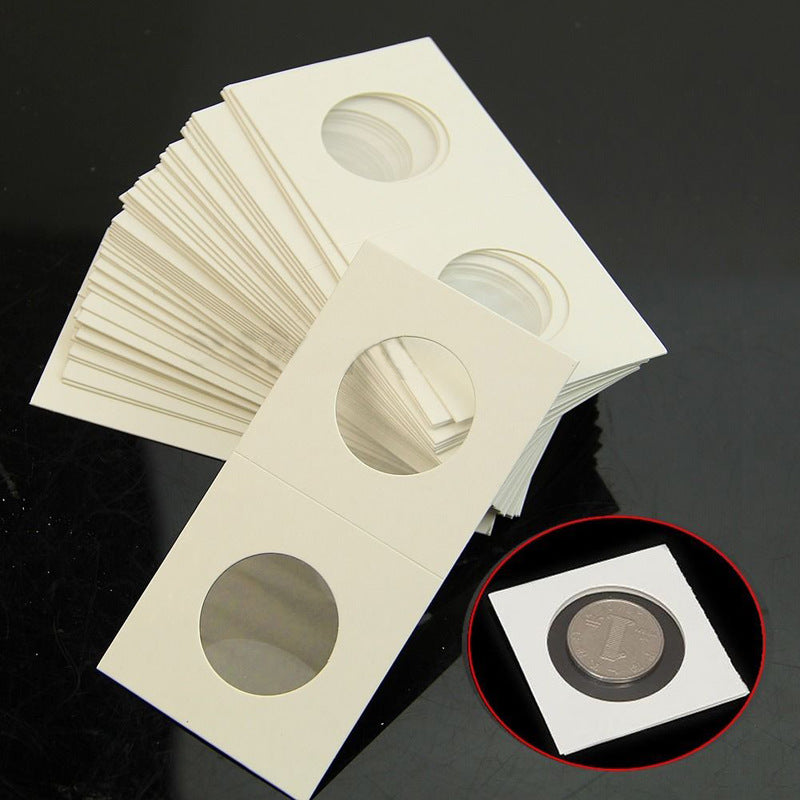 Ensemble de protecteurs de pièces de 50 pièces de clips en papier de protecteur d'argent Sre