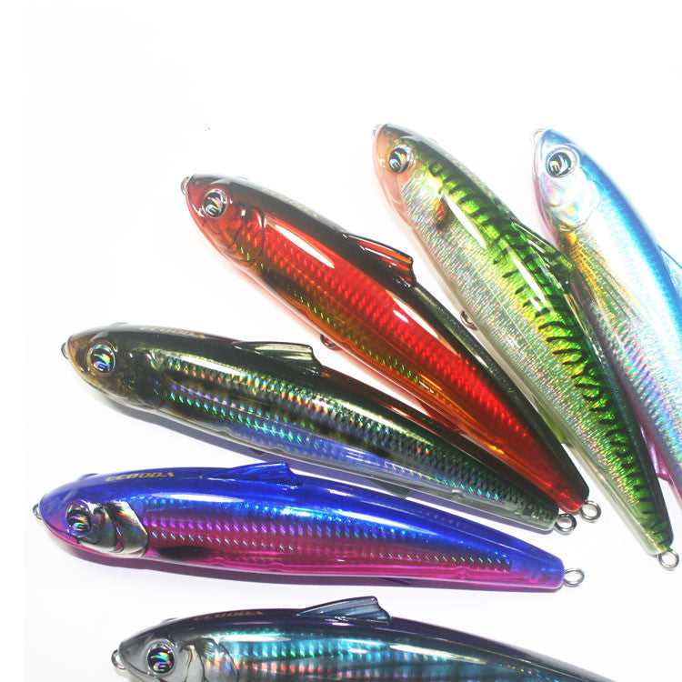 Bâton plat Deep Sea Eau flottante longue distance Big Pencil Wave Escalade Route Sub Bait Tro
