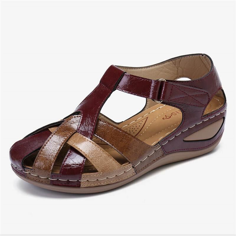 Sandales d'été Imperméable Couleur Mixte Design Wedges Chaussures Femmes