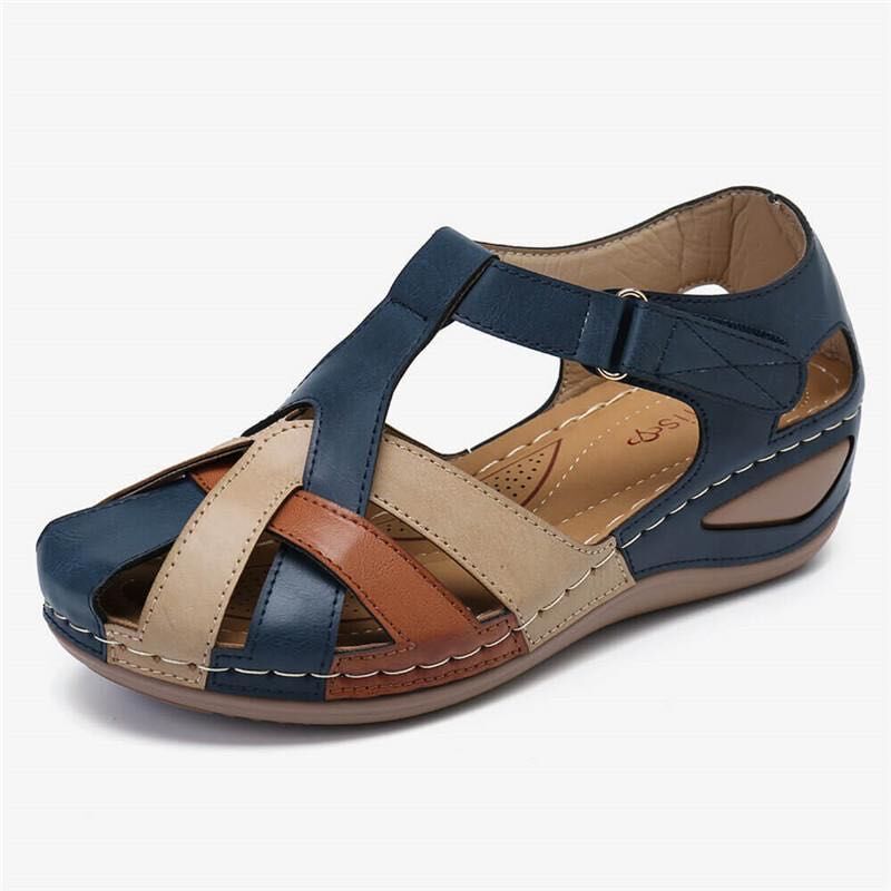 Sandales d'été Imperméable Couleur Mixte Design Wedges Chaussures Femmes