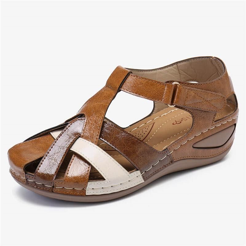 Sandales d'été Imperméable Couleur Mixte Design Wedges Chaussures Femmes