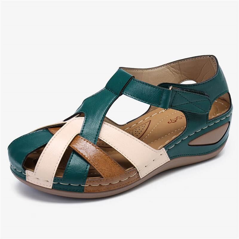 Sandales d'été Imperméable Couleur Mixte Design Wedges Chaussures Femmes