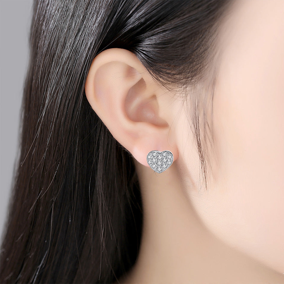 Boucles d'oreilles en argent sterling S925 Zircon en argent sterling
