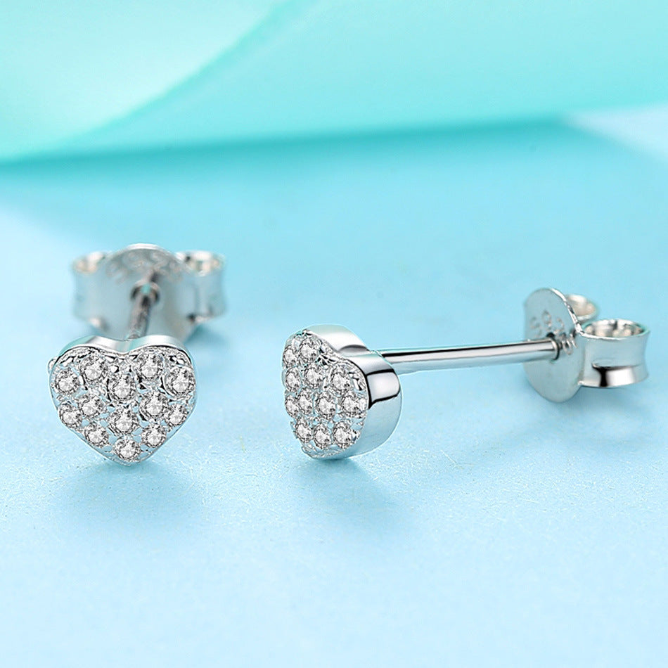 Boucles d'oreilles en argent sterling S925 Zircon en argent sterling